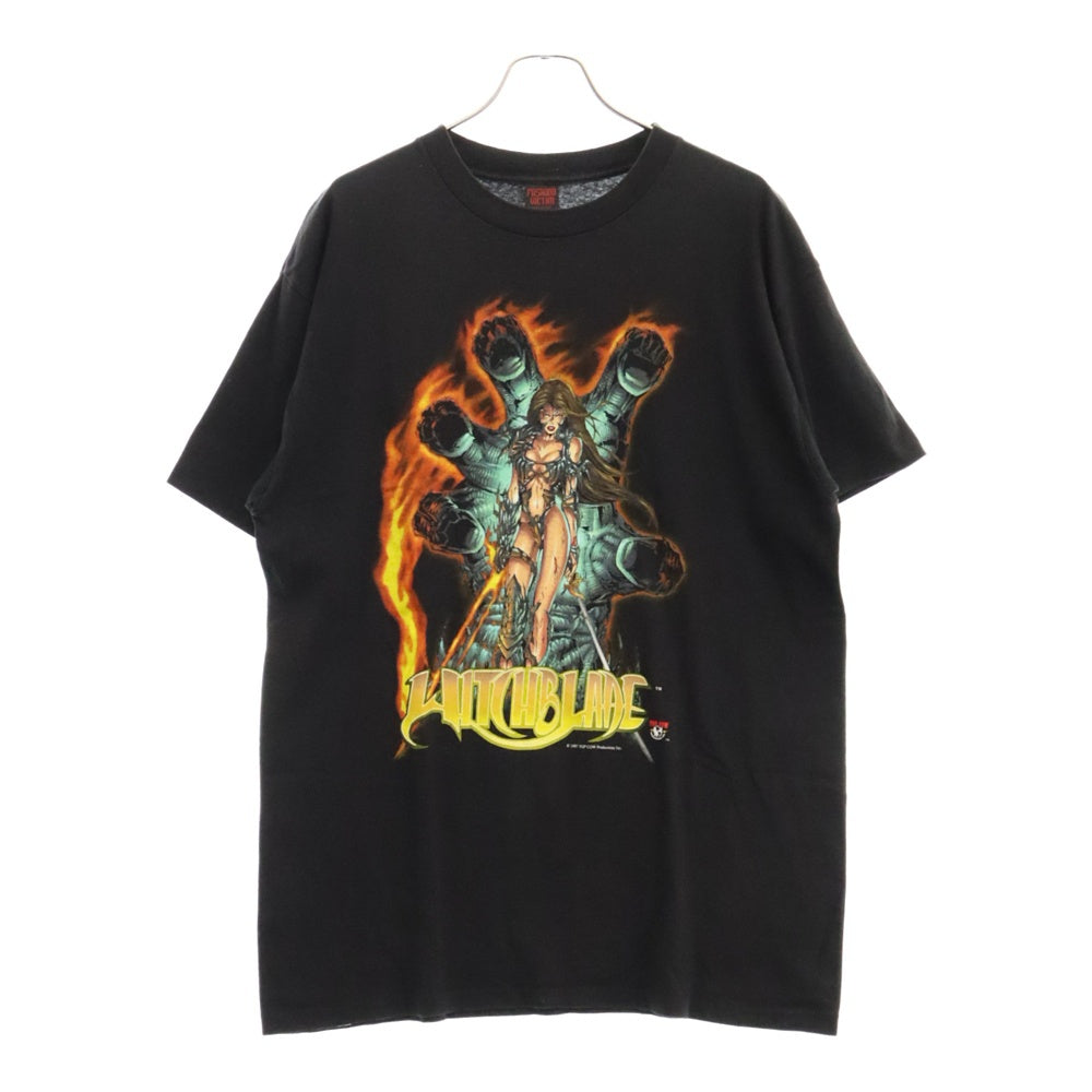 VINTAGE(ヴィンテージ) 90s Witch Blade ウィッチブレイド プリントアニメ半袖Tシャツ ブラック