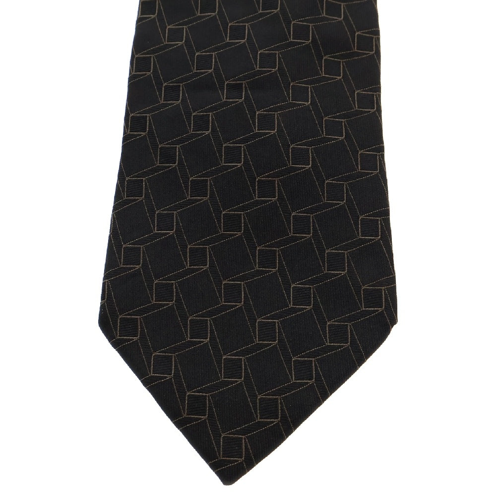 GIORGIO ARMANI(ジョルジオアルマーニ) 総柄シルクネクタイ ブラック