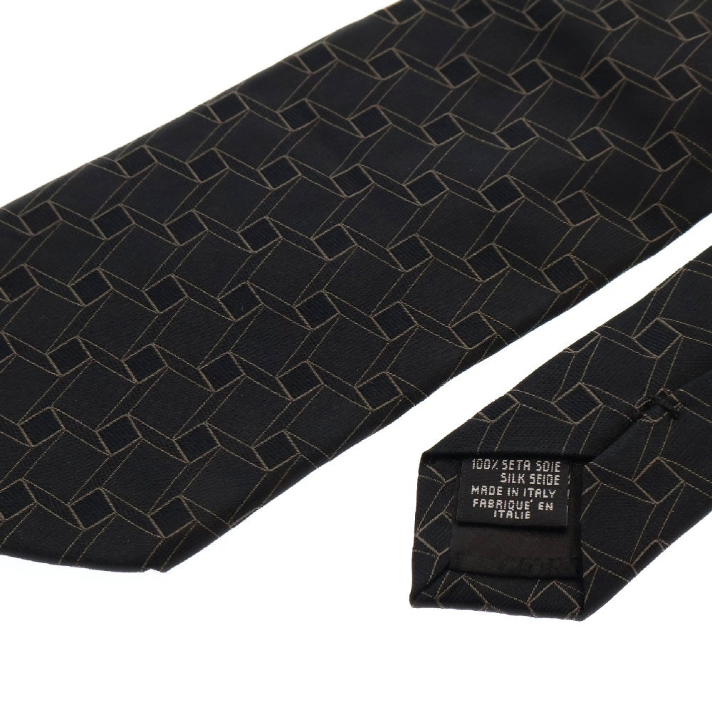 GIORGIO ARMANI(ジョルジオアルマーニ) 総柄シルクネクタイ ブラック