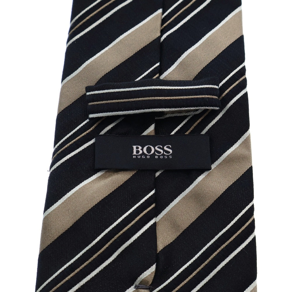 HUGO BOSS(ヒューゴボス) 総柄シルクネクタイ ゴールド