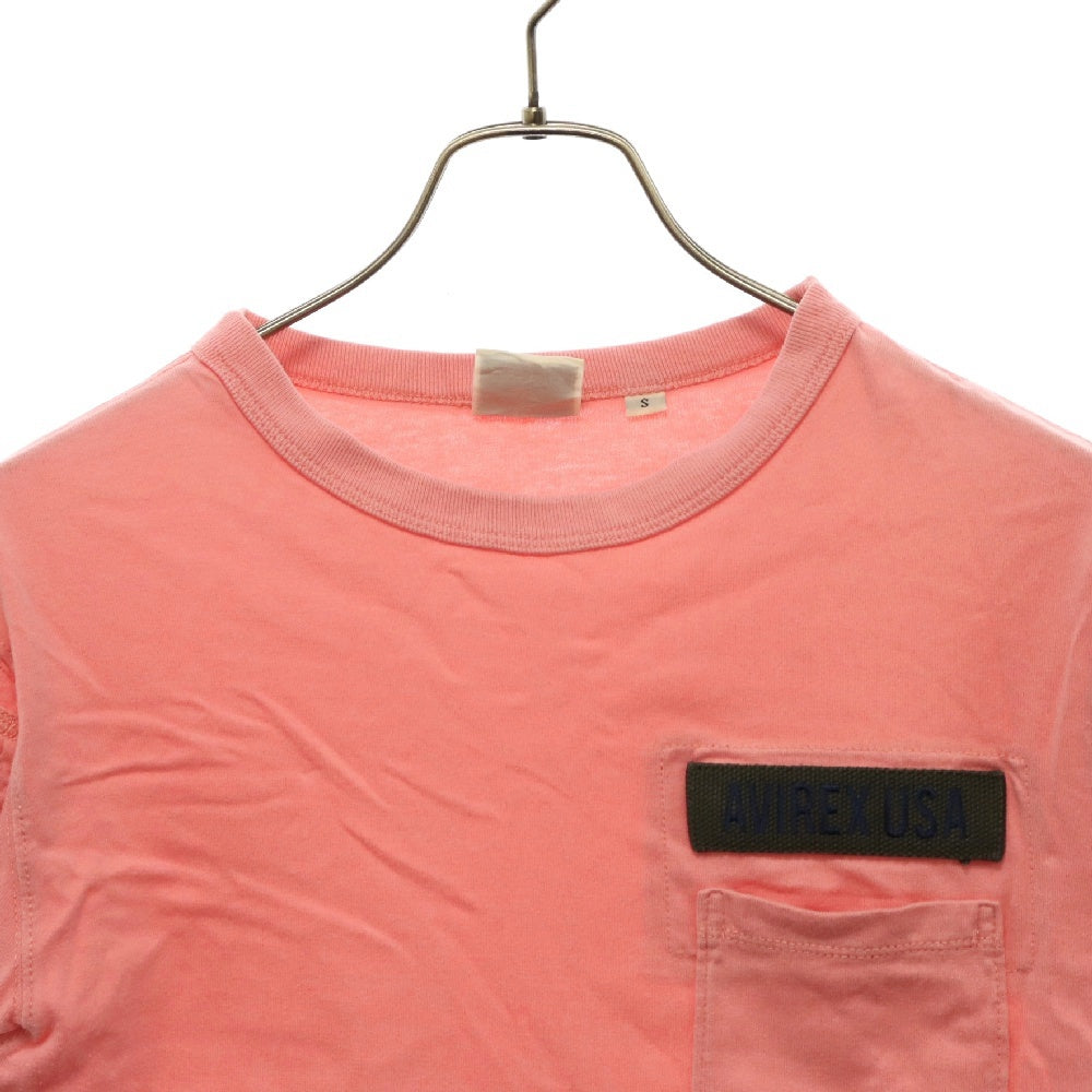 AVIREX(アヴィレックス) アームプリント 半袖Tシャツ ピンク 6123036