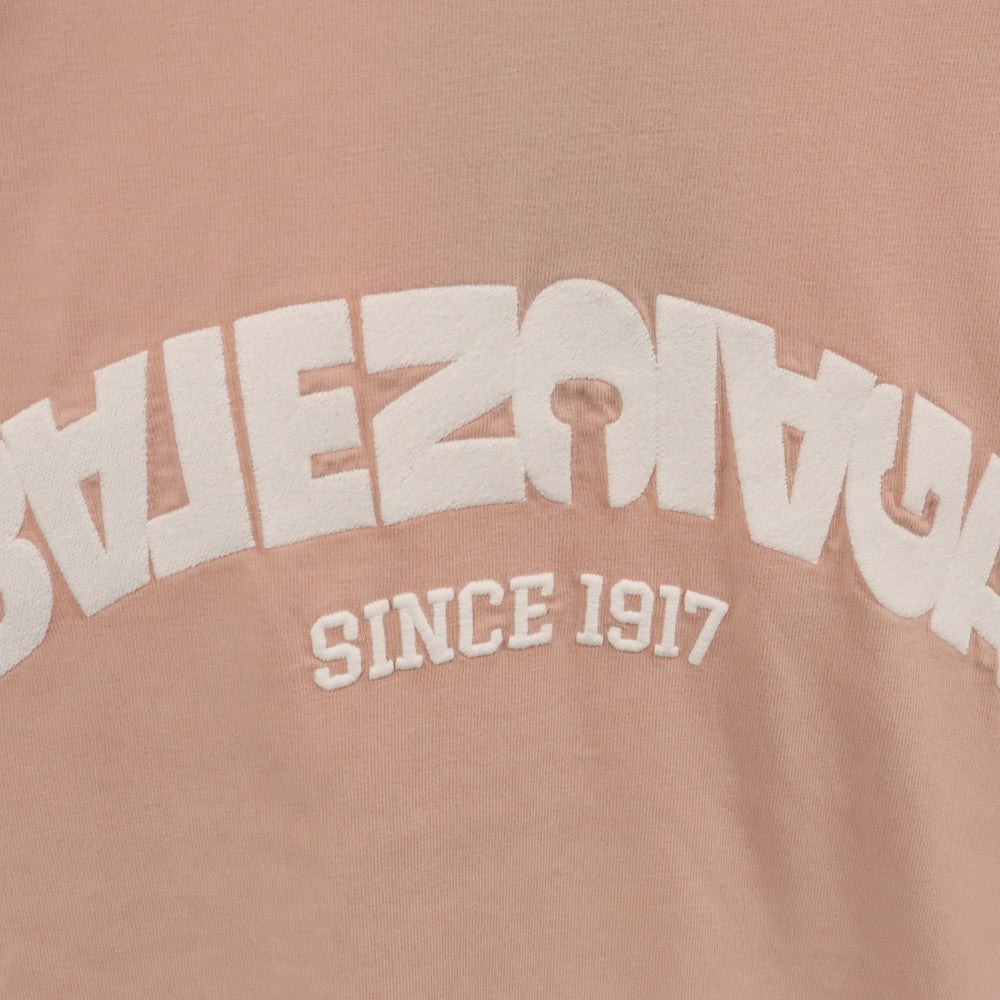 BALENCIAGA(バレンシアガ) 24SS Vintage Jersey Back Flip Logo T-Shirt バックフリップロゴプリント半袖Tシャツ ピンク 764235 TPVF9