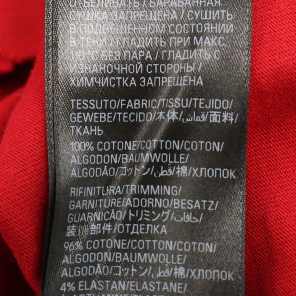 BALENCIAGA(バレンシアガ) Je T'aime T-Shirt 刺繍ダメージ加工半袖Tシャツ レッド 744439 TOVM7