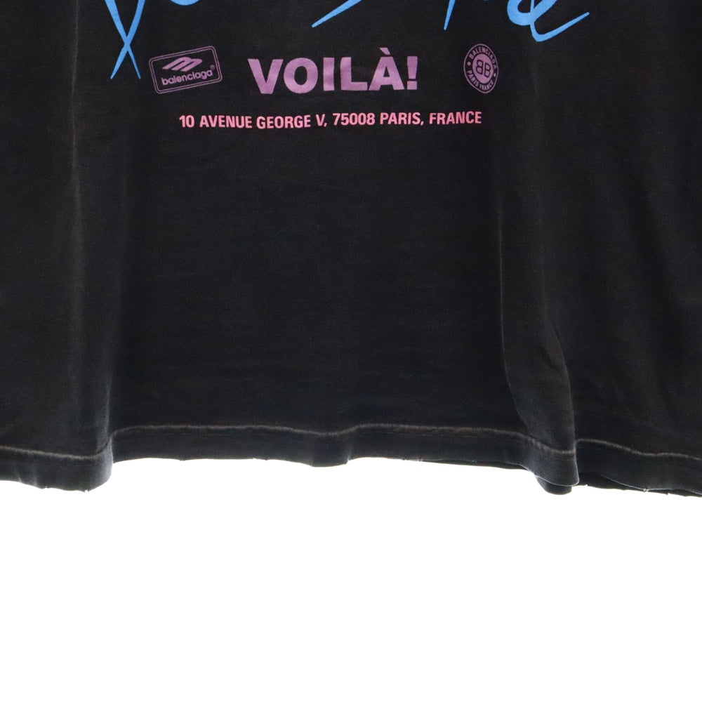 BALENCIAGA(バレンシアガ) 24AW Not Been Done T-Shirt フロントマルチカラープリント半袖Tシャツ ブラック 787349 TQVW4