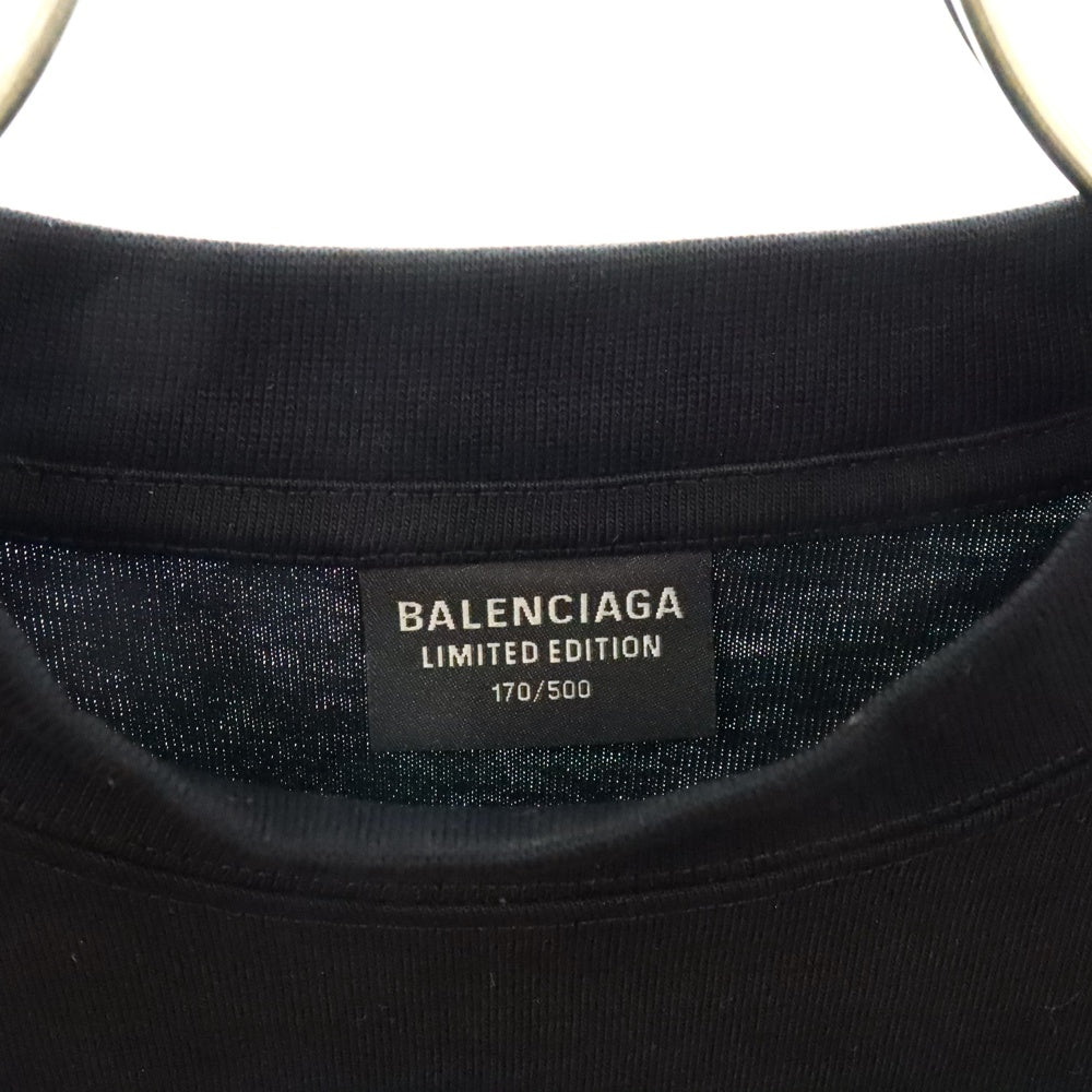 BALENCIAGA(バレンシアガ) 25SS Alipay T-Shirt アリペイ フロントプリント半袖Tシャツ ブラック 787349 TRVY9
