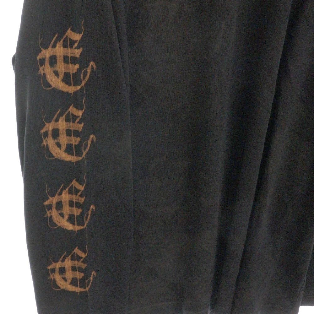 BALENCIAGA(バレンシアガ) 23SS Heavy Metal Long Sleeve T-shirt ヘビーメタルロゴ ダメージ加工長袖Tシャツ ロンT ブラック 739783 TOVE1