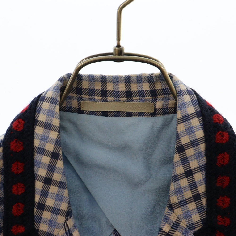 GUCCI(グッチ) 16SS Cotton Twill Vichy Moulin Jacket チェックテーラードジャケット ブルー 409698 Z3961