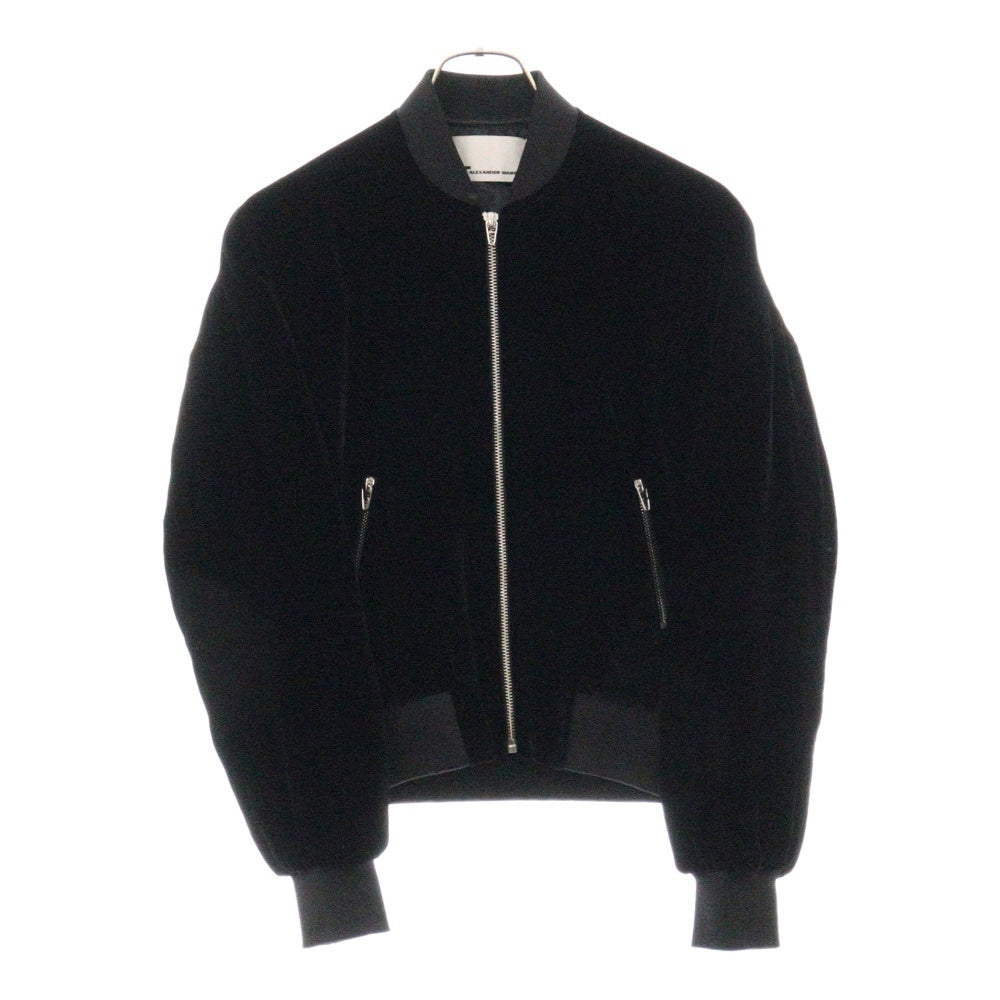 ALEXANDER WANG(アレキサンダーワン) Slightly Batted Bomber Jacket シルクベルベット ベロアボンバージャケット ブラック レディース 403523F16