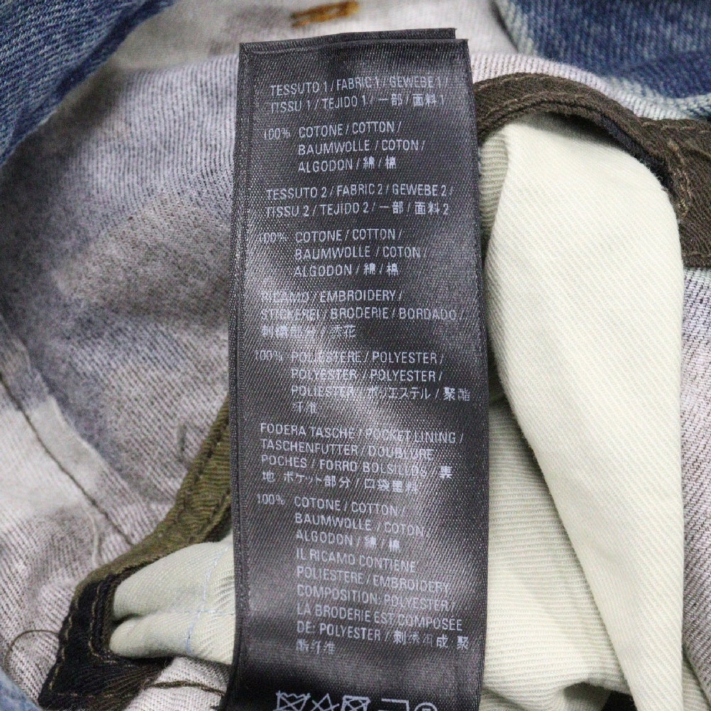 BALENCIAGA(バレンシアガ) 21AW Camouflage Layered Distressed Denim Pants レイヤード カモフラージュデニムパンツ インディゴ 662763 TDW14