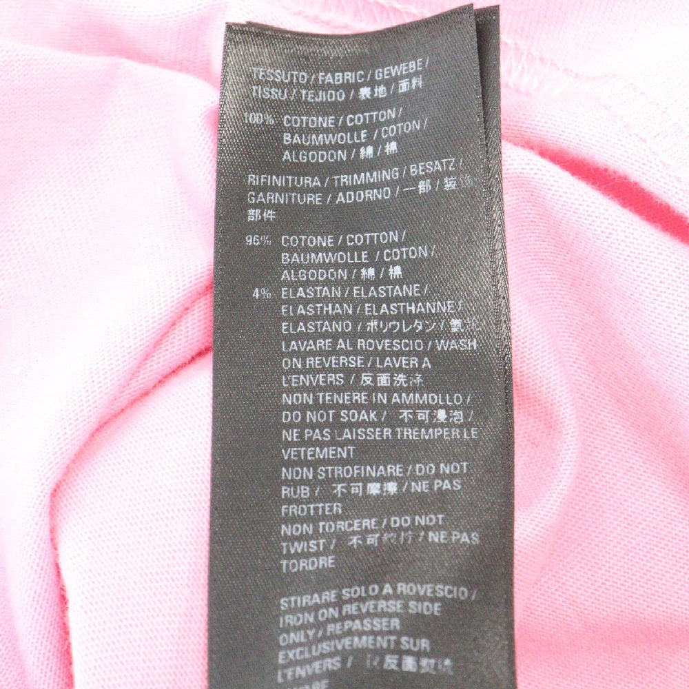BALENCIAGA(バレンシアガ) Bebe Rhinestone Oversized T-Shirt ラインストーン装飾 半袖Tシャツ ピンク 681314 TLVH4