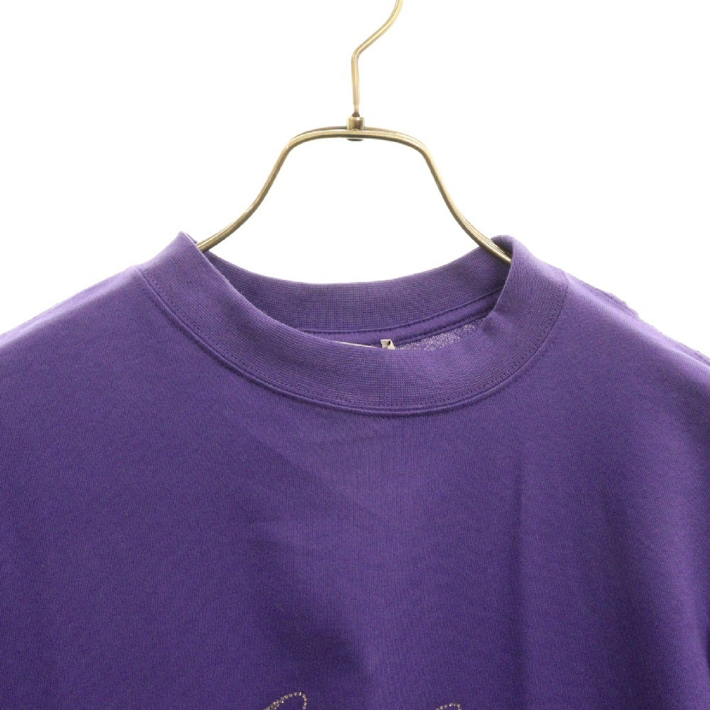 BALENCIAGA(バレンシアガ) Bebe Rhinestone Oversized T-Shirt ラインストーン装飾 半袖Tシャツ パープル 681314 TLVH4