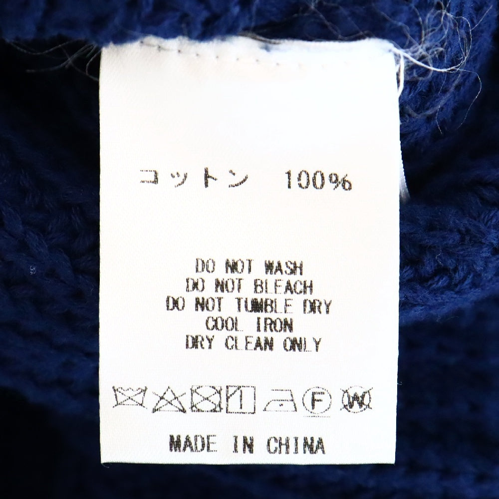 FUCKING AWESOME(ファッキンオーサム) Drip Logo Sweater ロゴプリント クルーネック長袖ニットセーター ネイビー