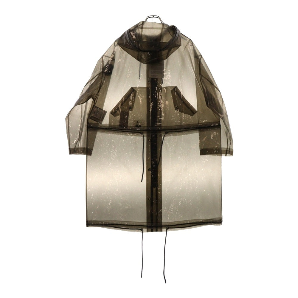 MONCLER(モンクレール) ACAJOU GIUBBOTTO Drawstring Details Midi Raincoat クリア レインコート ブラウン F10931C71840