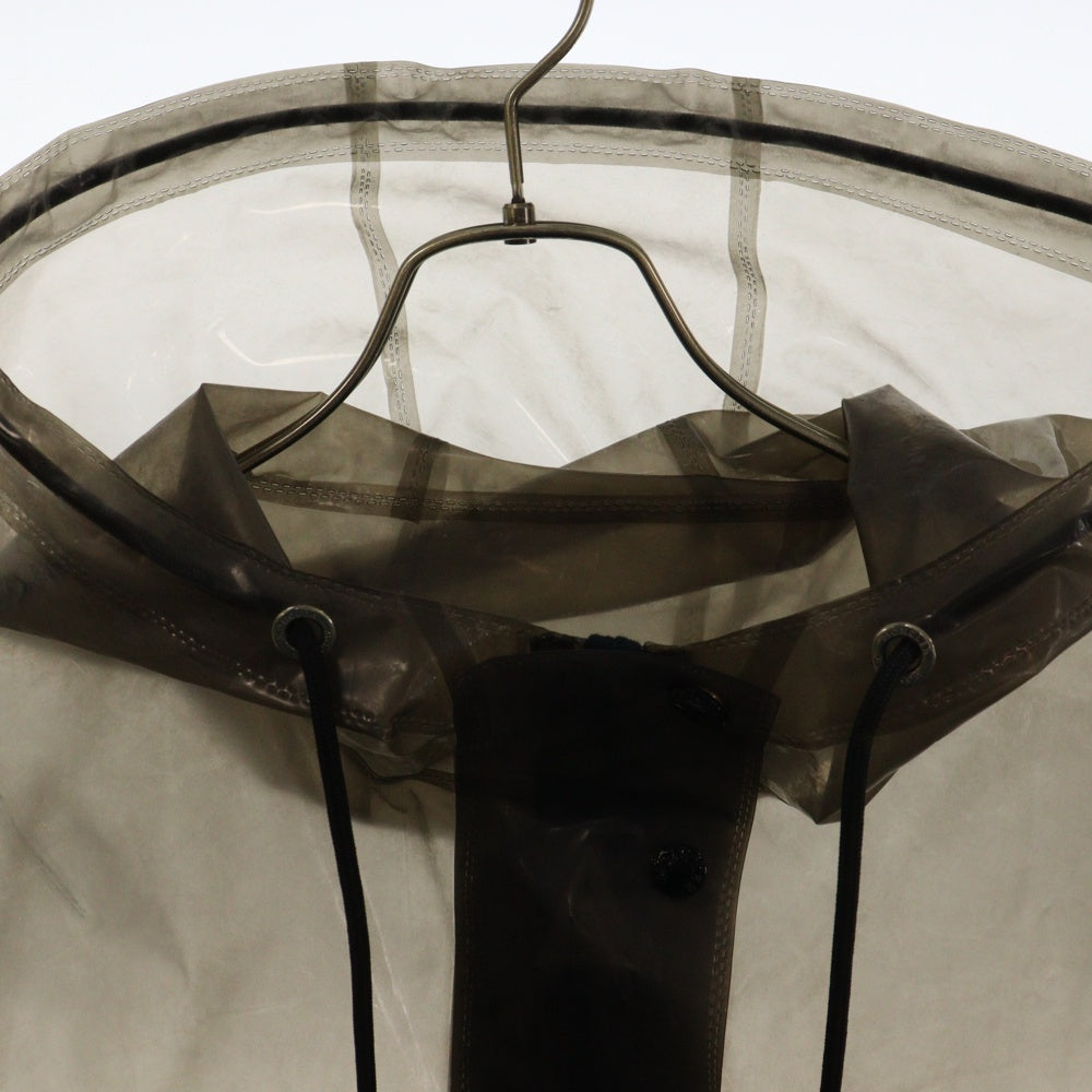 MONCLER(モンクレール) ACAJOU GIUBBOTTO Drawstring Details Midi Raincoat クリア レインコート ブラウン F10931C71840