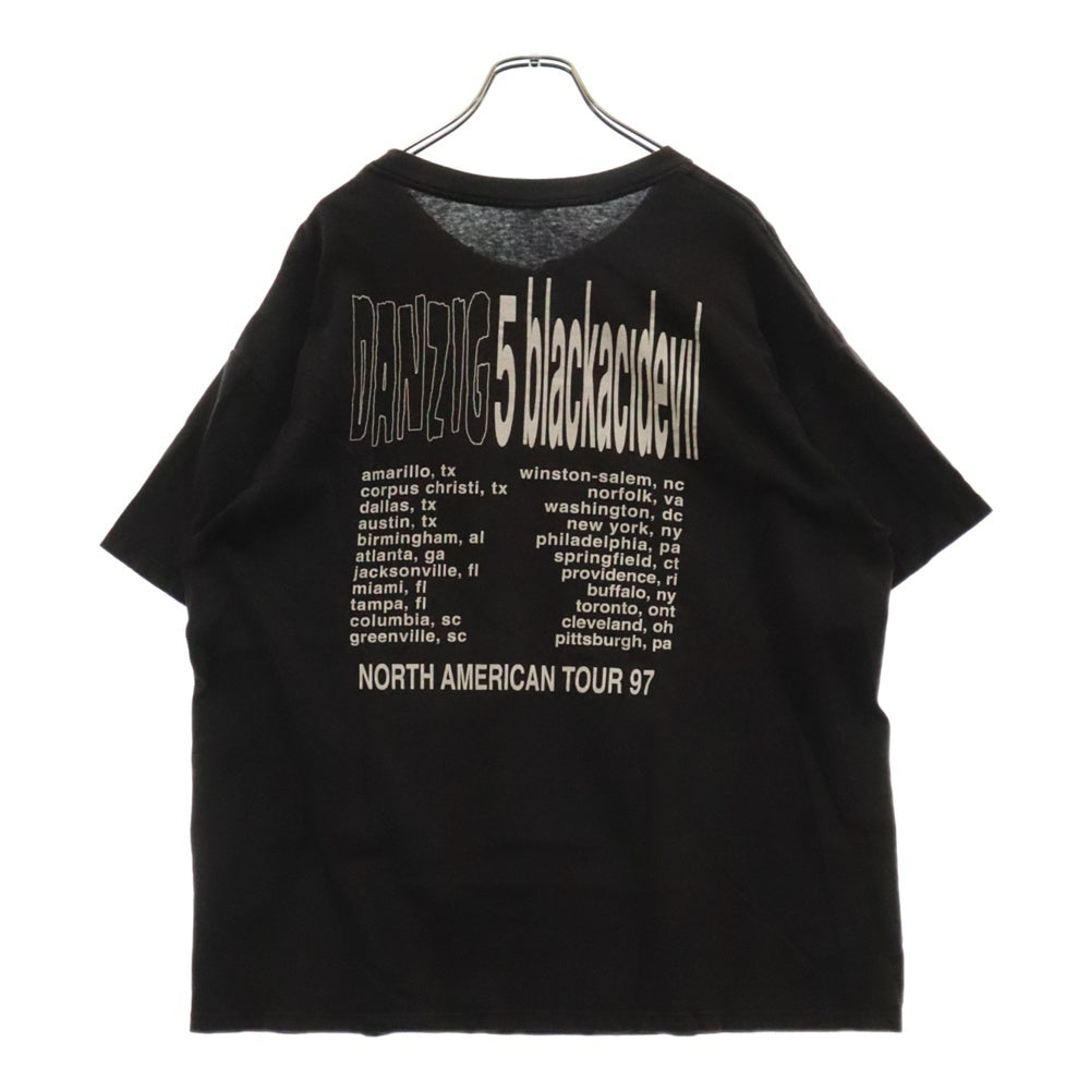 VINTAGE(ヴィンテージ) 90'S DANZIG 5 BLACK BLACKACIDEVIL NORTH AMERICAN ツアー半袖Tシャツ ブラック