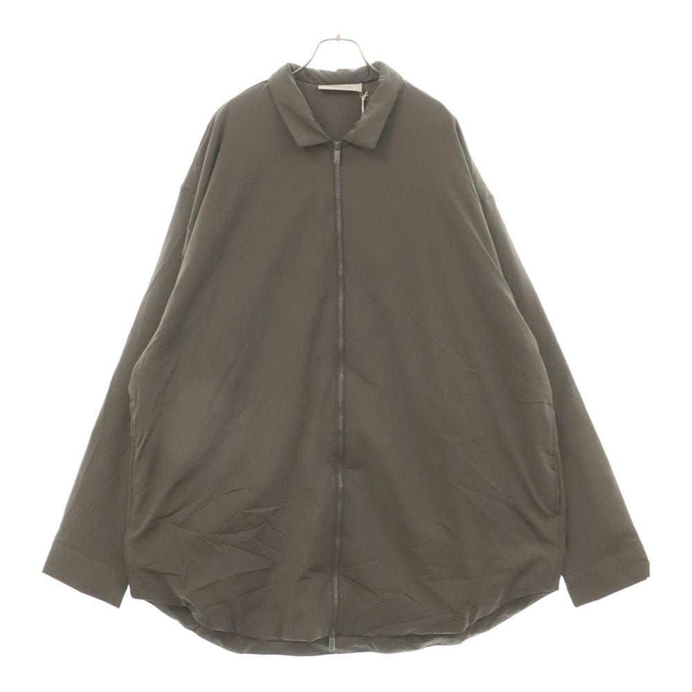 FOG Essentials(エフオージー エッセンシャルズ) NYLON FIELD SHIRT JACKET バックラバーロゴプリント ジップアップナイロンフィールドジャケット ブラウン
