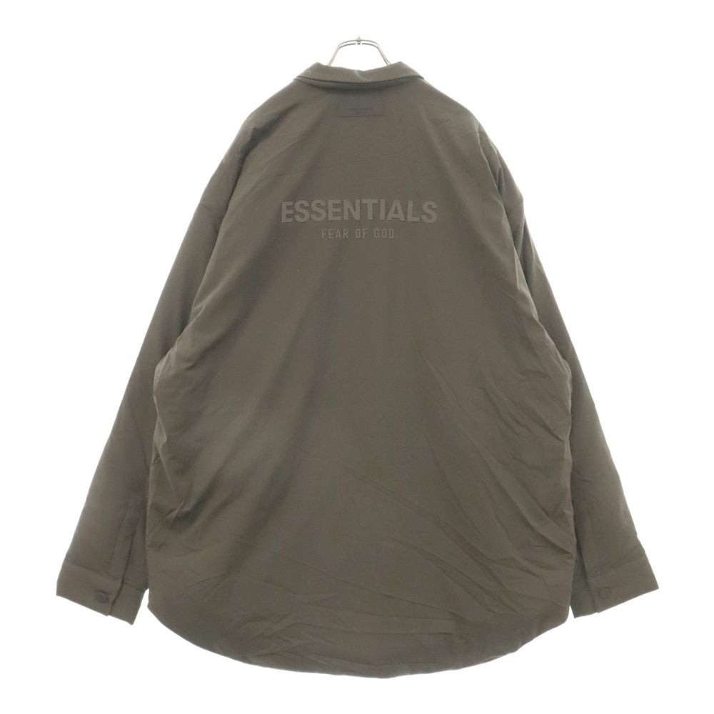 FOG Essentials(エフオージー エッセンシャルズ) NYLON FIELD SHIRT JACKET バックラバーロゴプリント ジップアップナイロンフィールドジャケット ブラウン