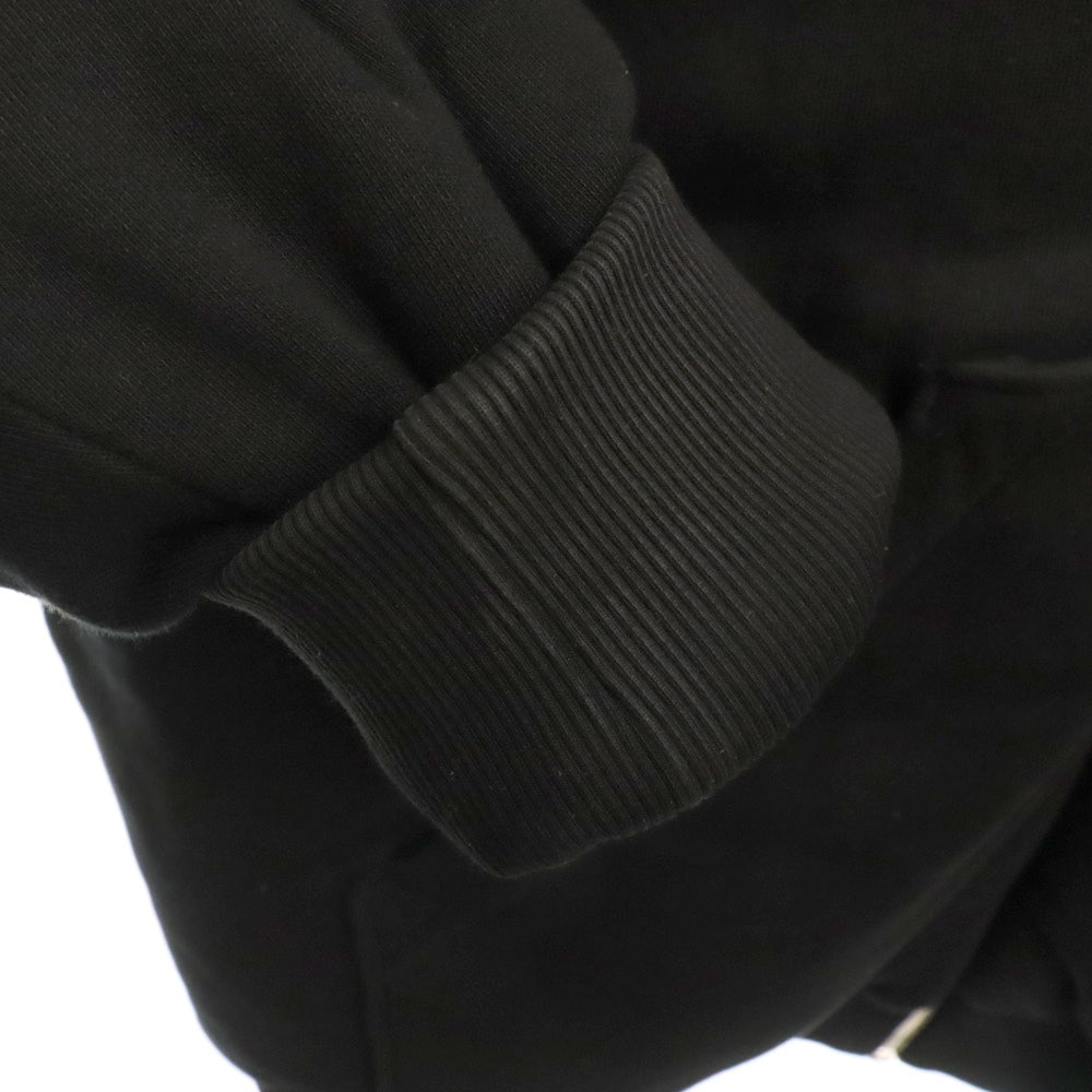 1017 ALYX 9SM(アリクス) FELPA PUFFER パファージャケット ジップアップヘビースウェットパーカー フーディー ブラック
