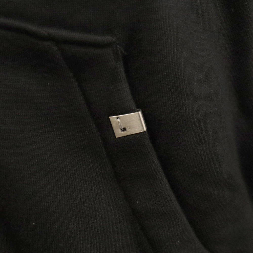 1017 ALYX 9SM(アリクス) FELPA PUFFER パファージャケット ジップアップヘビースウェットパーカー フーディー ブラック