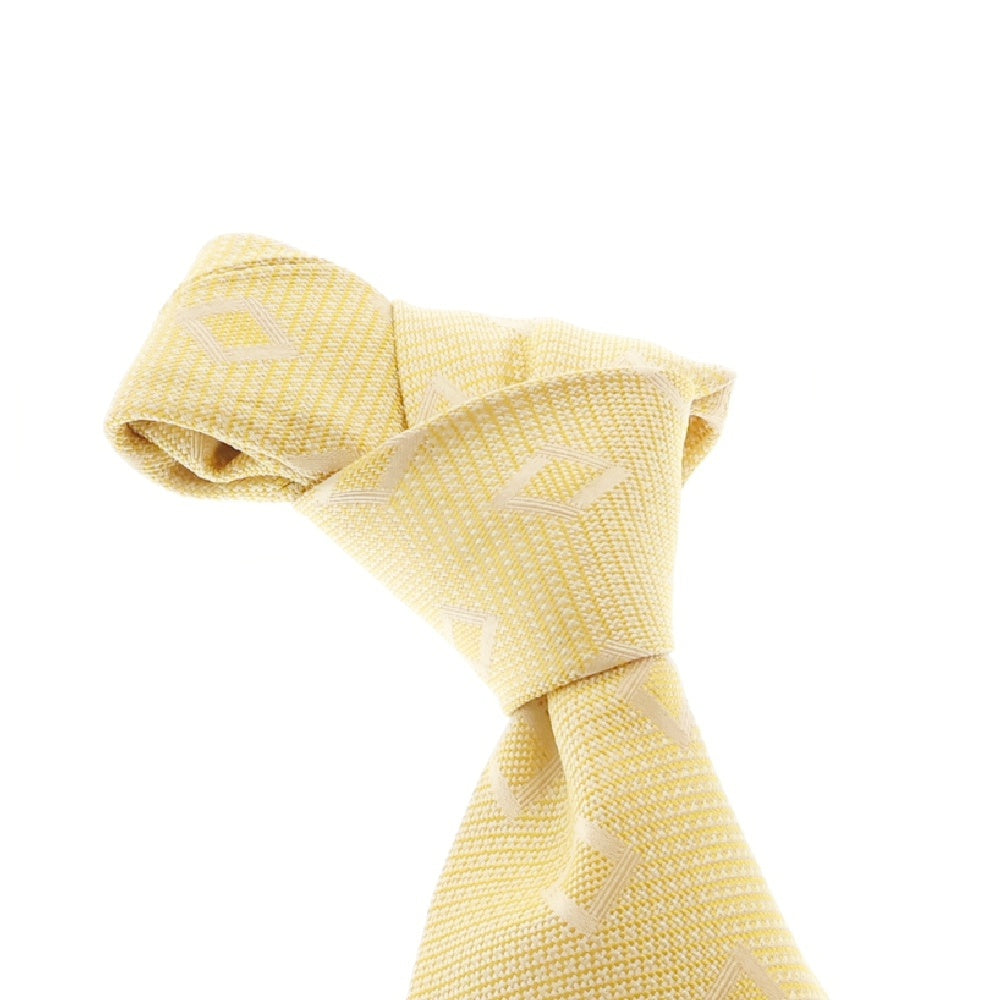 GIANNI VERSACE(ジャンニ ヴェルサーチ) 総柄 シルクネクタイ イエロー