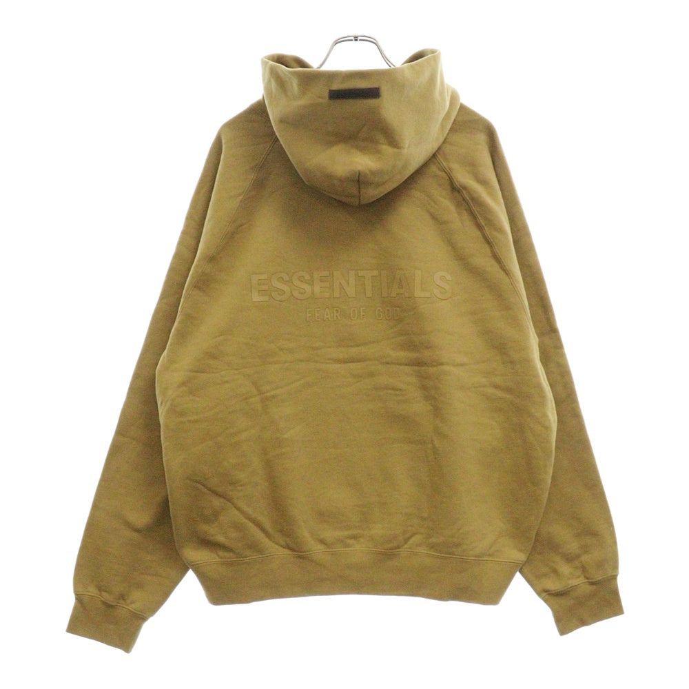 FEAR OF GOD ESSENTIALS(フィアオブゴッド エッセンシャルズ) HOODIE バックラバーロゴプリント プルオーバースウェットパーカー フーディー ブラウン