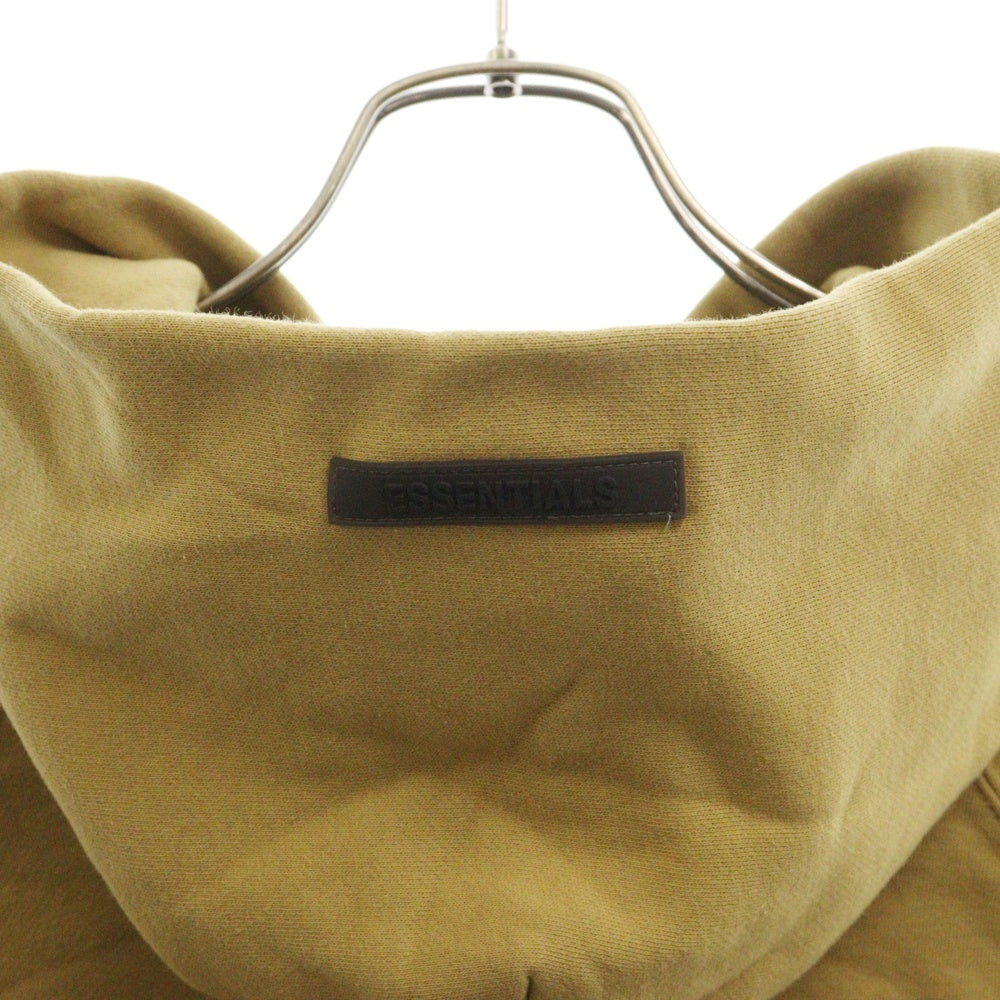 FEAR OF GOD ESSENTIALS(フィアオブゴッド エッセンシャルズ) HOODIE バックラバーロゴプリント プルオーバースウェットパーカー フーディー ブラウン
