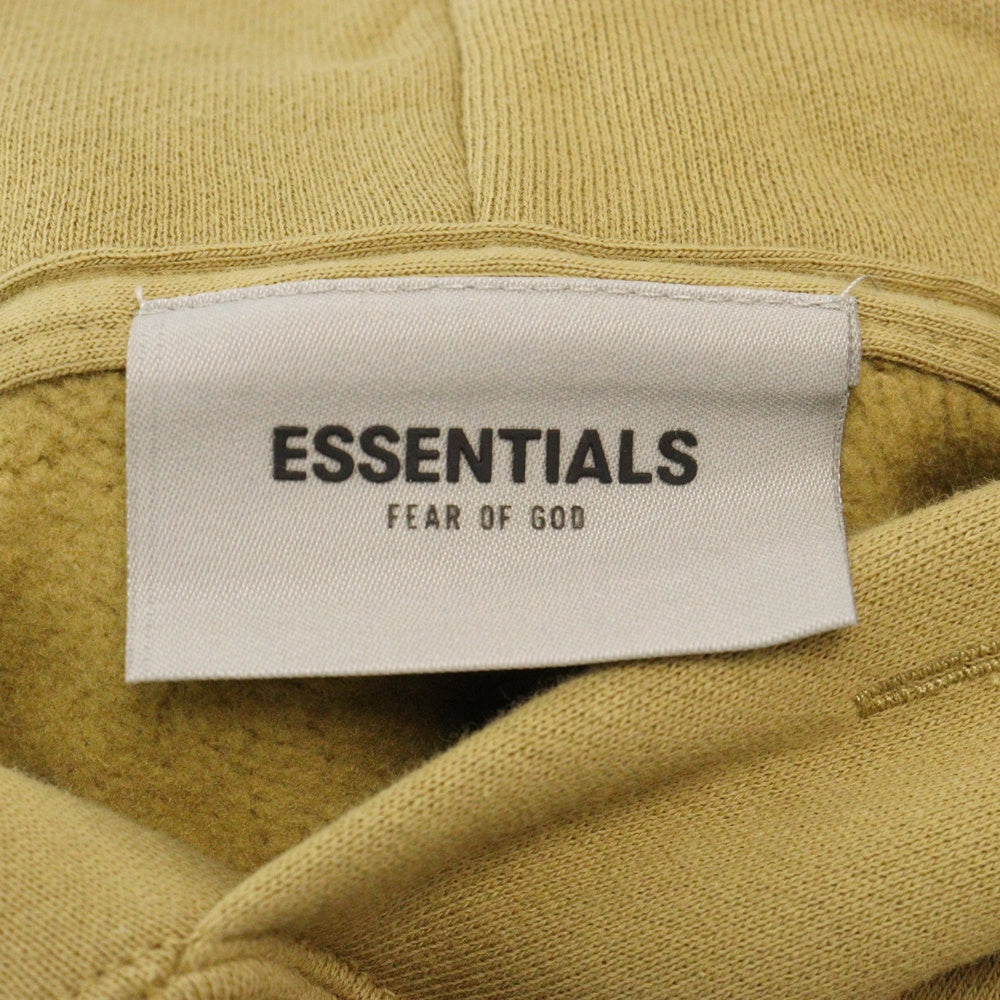 FEAR OF GOD ESSENTIALS(フィアオブゴッド エッセンシャルズ) HOODIE バックラバーロゴプリント プルオーバースウェットパーカー フーディー ブラウン