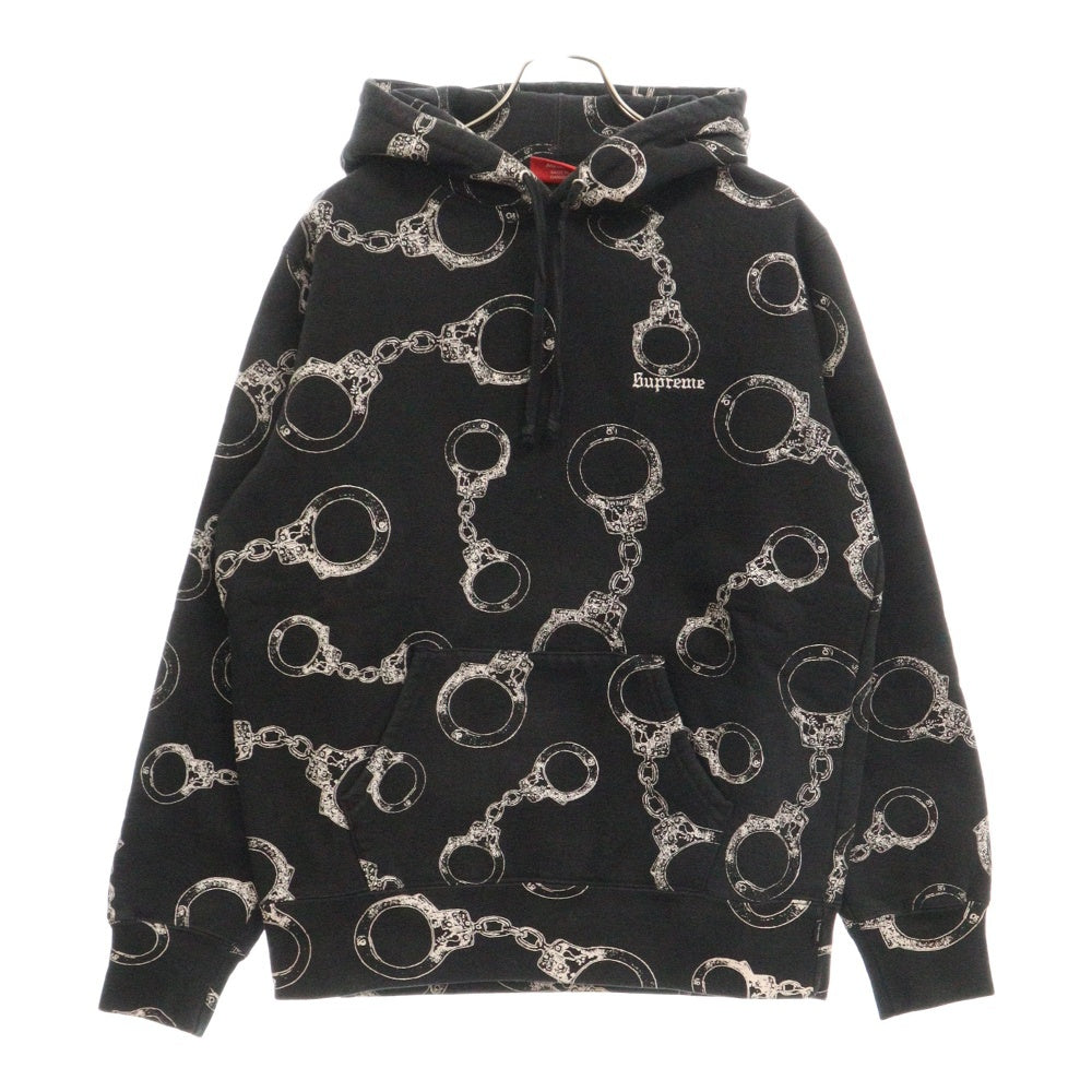 SUPREME(シュプリーム) 17AW Handcuffs Hooded Sweatshirt ハンドカフ プルオーバースウェットパーカー フーディー ブラック