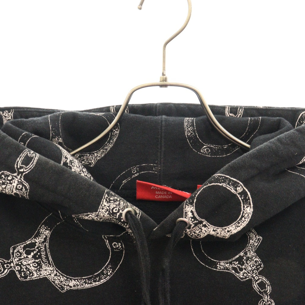 SUPREME(シュプリーム) 17AW Handcuffs Hooded Sweatshirt ハンドカフ プルオーバースウェットパーカー フーディー ブラック