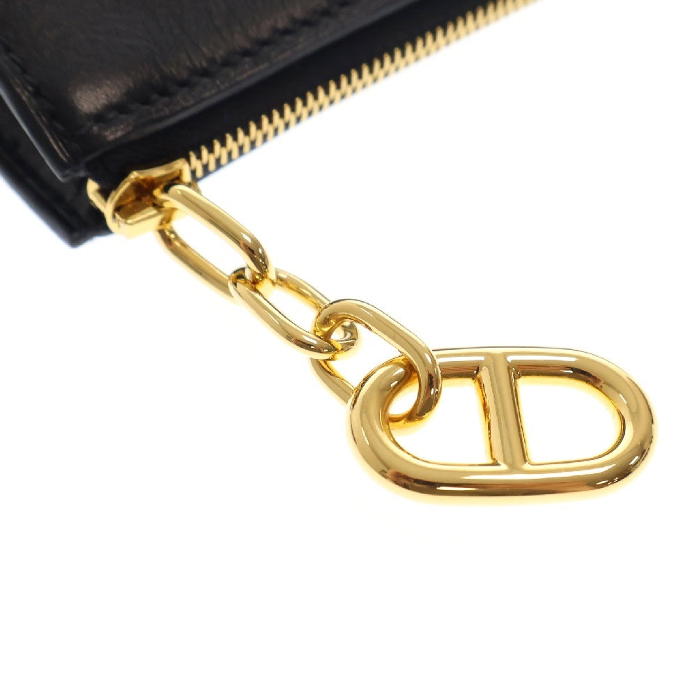 HERMES(エルメス) Zipengo PM Chaine dAncre ジップアンゴーPM シェーヌダンクル レザーポーチ W刻印 ブラック/ゴールド