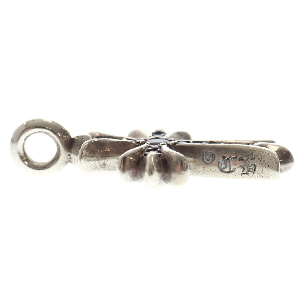 CHROME HEARTS(クロムハーツ) TNY CRSF P RUBY タイニーファットクロス PAVEルビー ペンダント シルバーネックレストップ