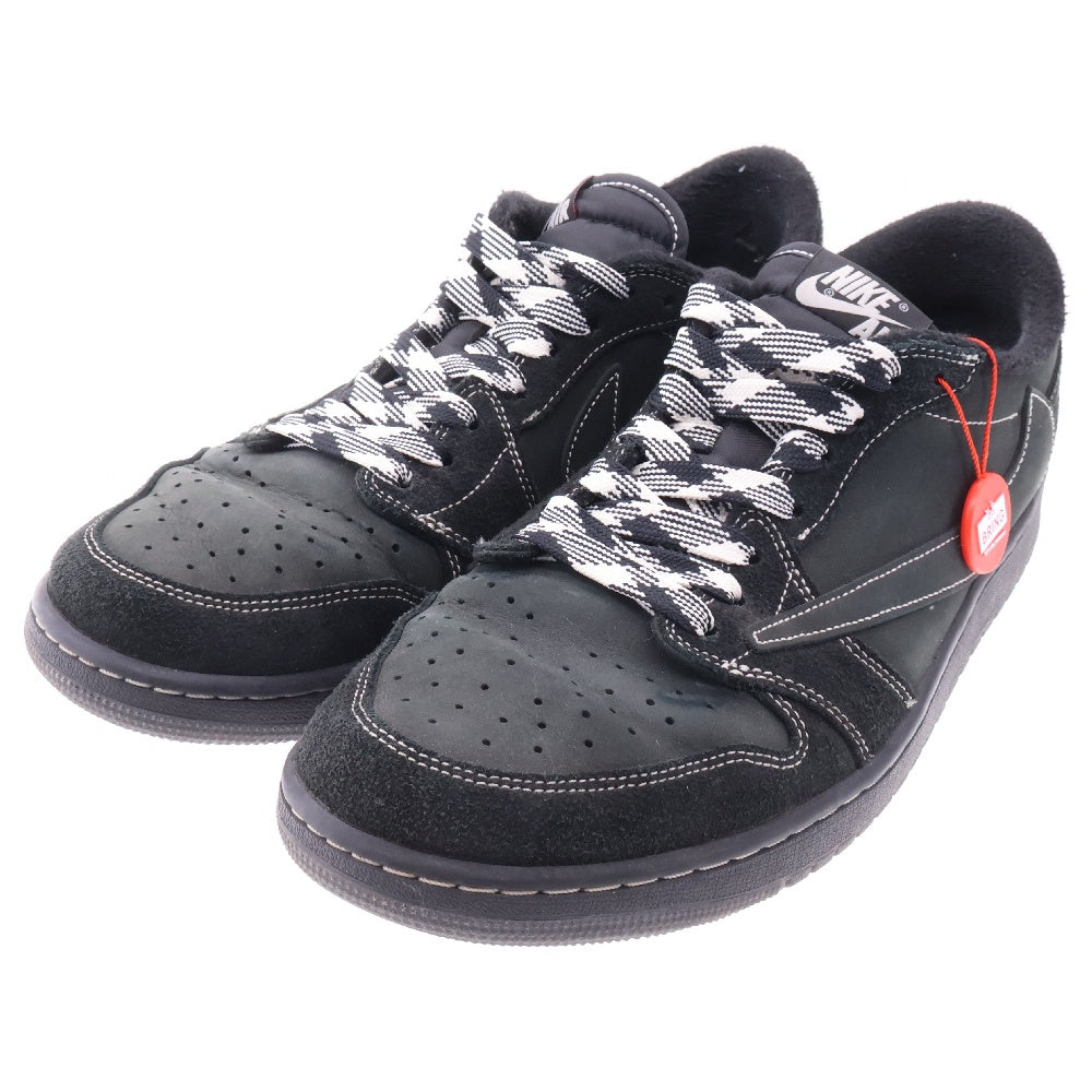 NIKE(ナイキ) ×TRAVIS SCOTT AIR JORDAN 1 LOW OG SP BLACK PHANTOMトラヴィススコット エアジョーダン1 ブラックファントム ローカットスニーカー US13/31cm DM7866-001