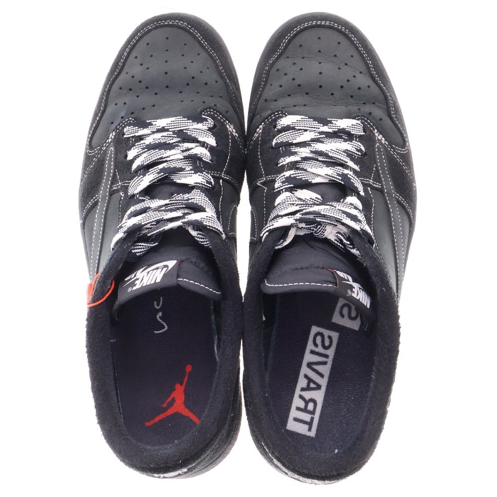NIKE(ナイキ) ×TRAVIS SCOTT AIR JORDAN 1 LOW OG SP BLACK PHANTOMトラヴィススコット エアジョーダン1 ブラックファントム ローカットスニーカー US13/31cm DM7866-001