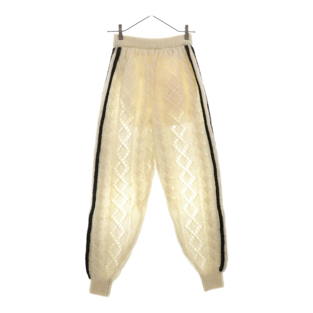 GUCCI(グッチ) ×adidas Mohair Bottom アディダス モヘアボトム ニットパンツ ホワイト レディース 721504 XKCMO