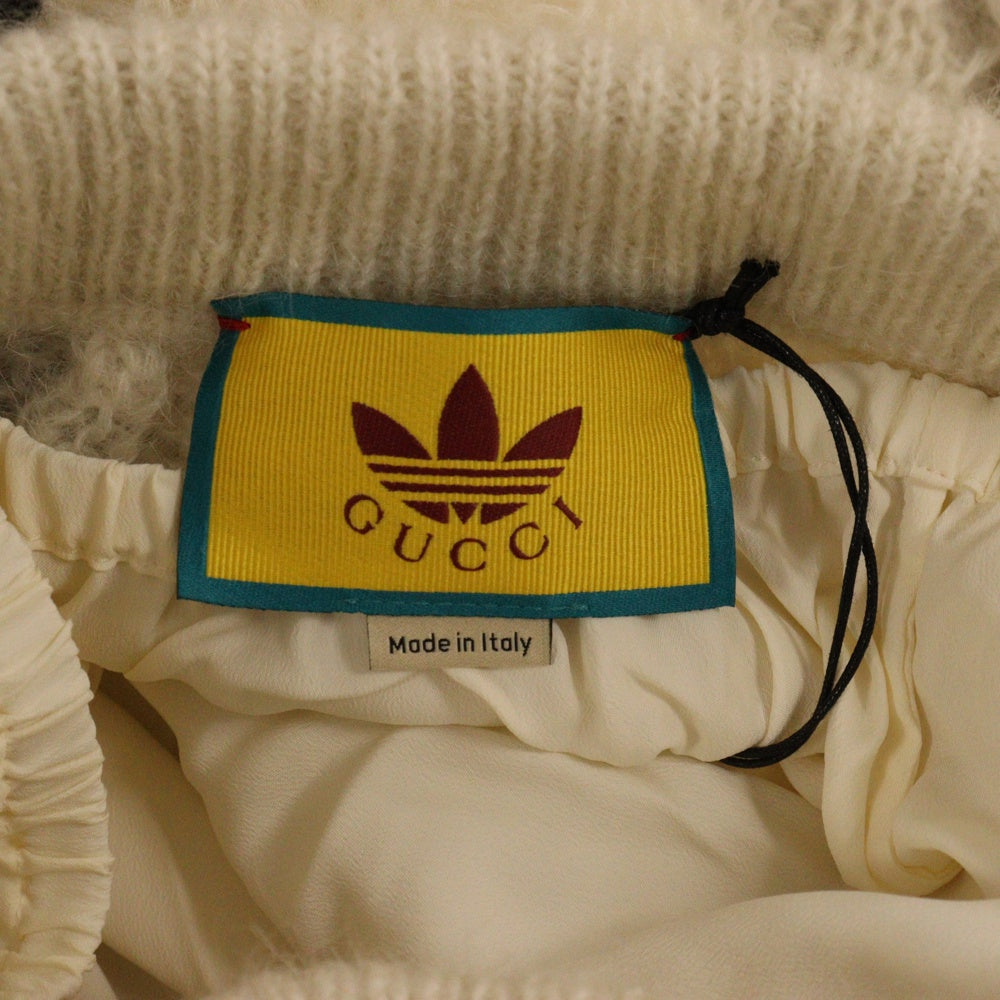 GUCCI(グッチ) ×adidas Mohair Bottom アディダス モヘアボトム ニットパンツ ホワイト レディース 721504 XKCMO