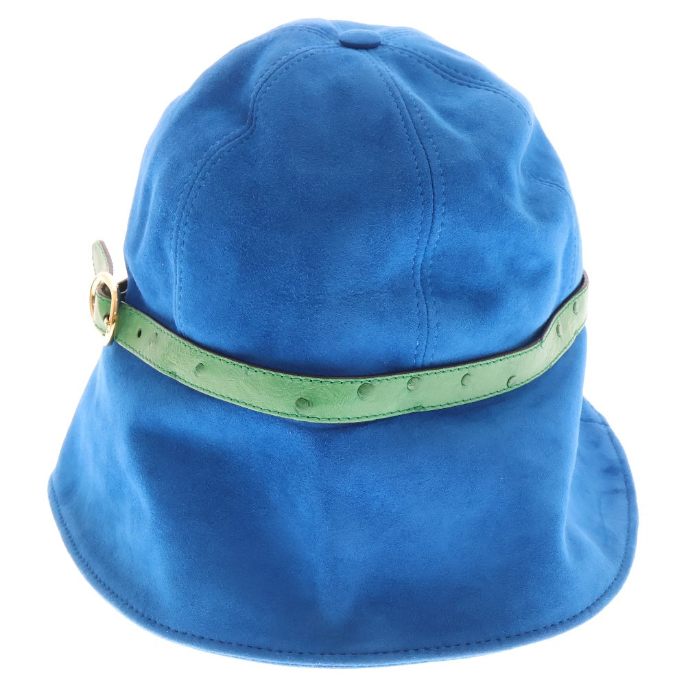 GUCCI(グッチ) Suede Bucket Hat スエードバケットハット 帽子 ブルー 728965 3HAO7