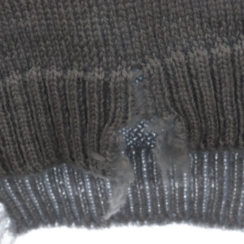 OFF-WHITE(オフホワイト) 19AW Logo Intarsia Striped Knit クルーネックニットセーター マルチ OMHE016E19E37032