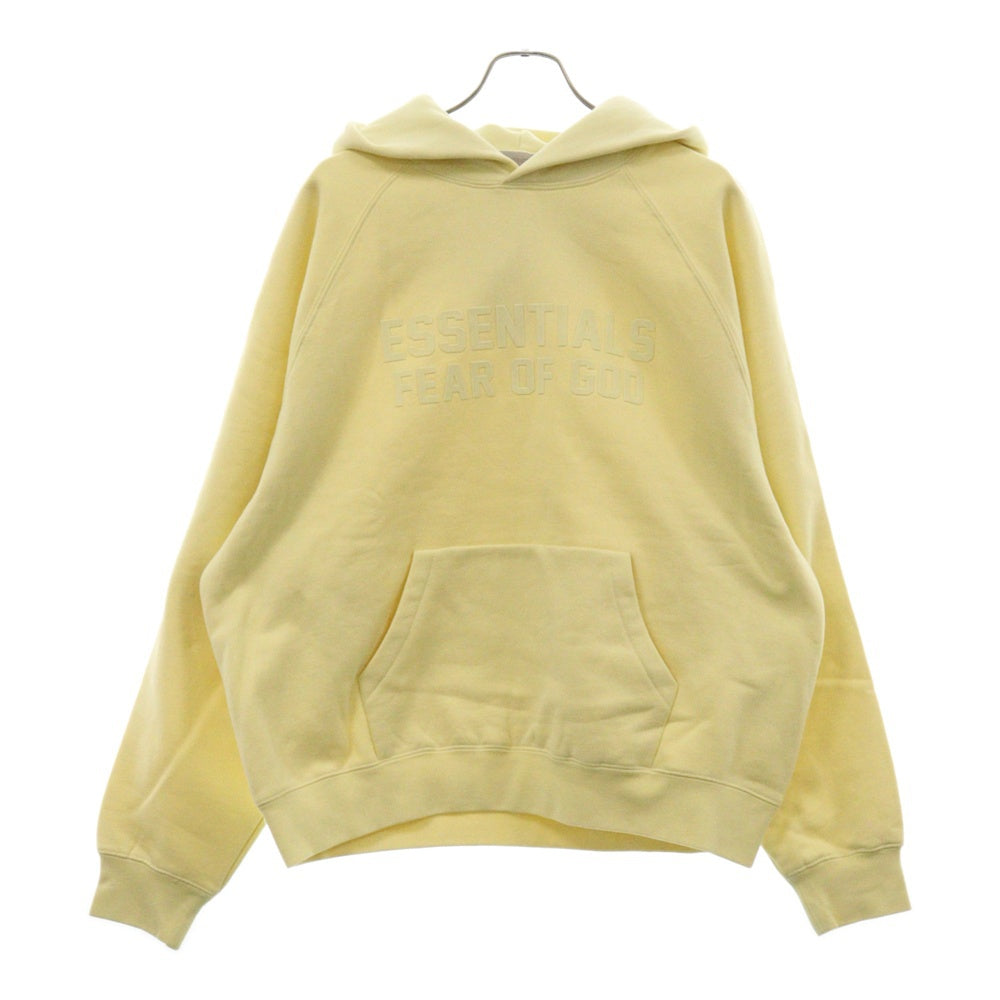 FOG Essentials(エフオージー エッセンシャルズ) HOODIE フェルトロゴプリント プルオーバースウェットパーカー フーディー イエロー