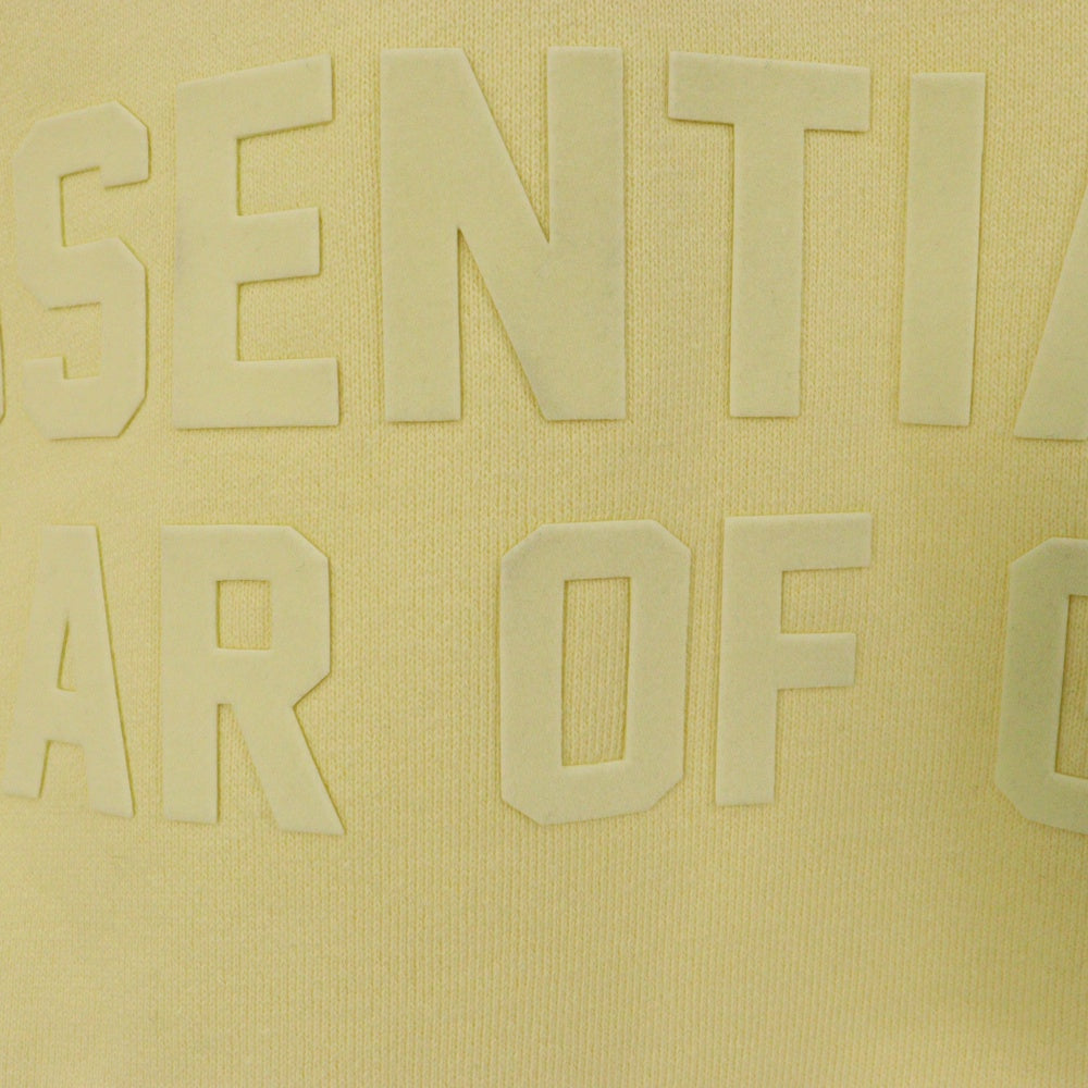 FOG Essentials(エフオージー エッセンシャルズ) HOODIE フェルトロゴプリント プルオーバースウェットパーカー フーディー イエロー