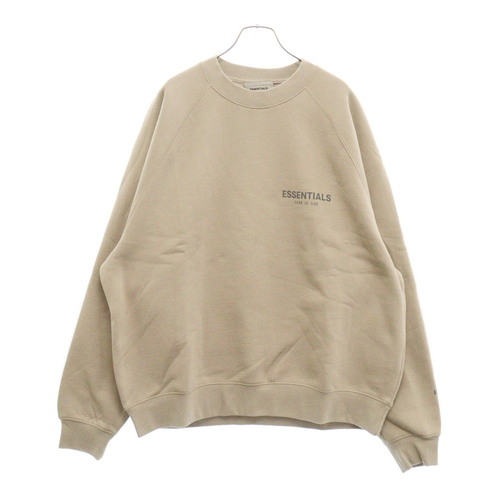 FOG Essentials(エフオージー エッセンシャルズ) CREWNECK SWEATSHIRT リフレクターロゴプリント クルーネックスウェットトレーナー ベージュ