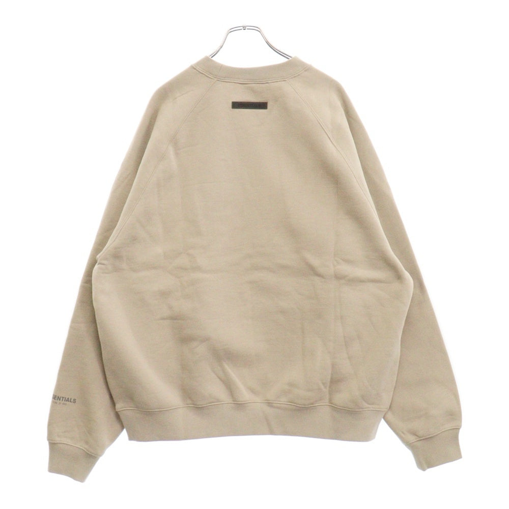 FOG Essentials(エフオージー エッセンシャルズ) CREWNECK SWEATSHIRT リフレクターロゴプリント クルーネックスウェットトレーナー ベージュ