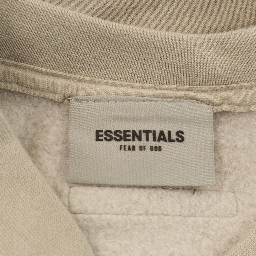 FOG Essentials(エフオージー エッセンシャルズ) CREWNECK SWEATSHIRT リフレクターロゴプリント クルーネックスウェットトレーナー ベージュ