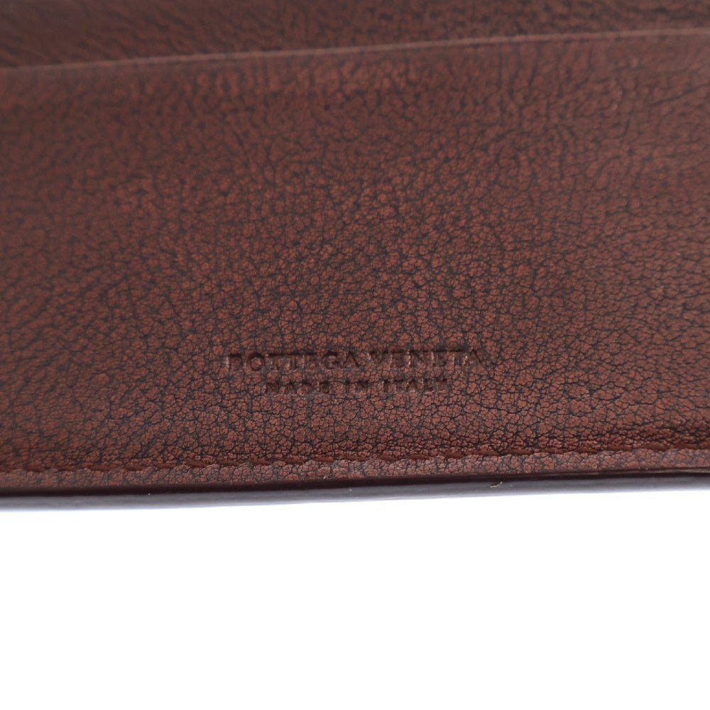 BOTTEGA VENETA(ボッテガヴェネタ) イントレチャート コンパクトウォレット 2つ折り財布 ブラウン B02008408Q