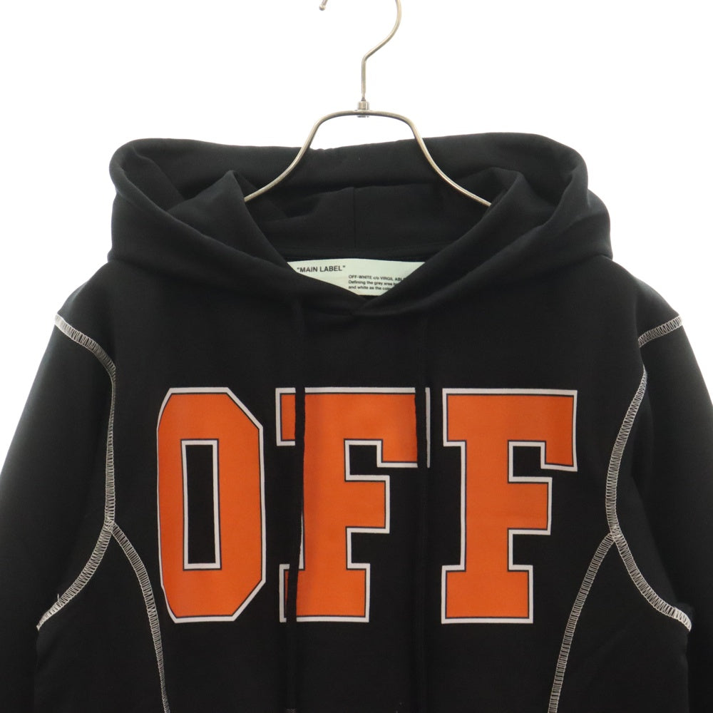 OFF-WHITE(オフホワイト) 17SS Applique Hooded Sweatshirt プルオーバースウェットパーカー フーディー ブラック