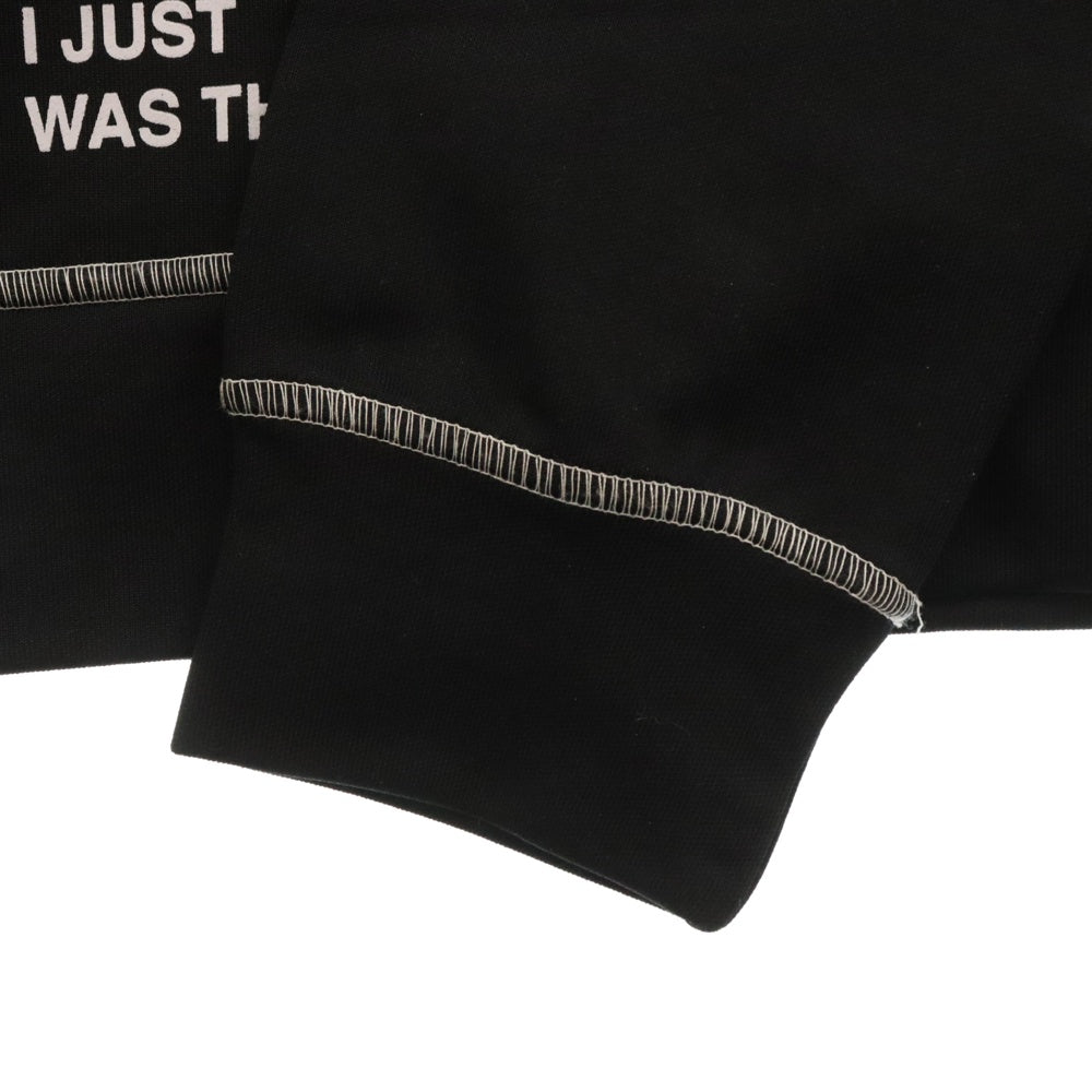 OFF-WHITE(オフホワイト) 17SS Applique Hooded Sweatshirt プルオーバースウェットパーカー フーディー ブラック