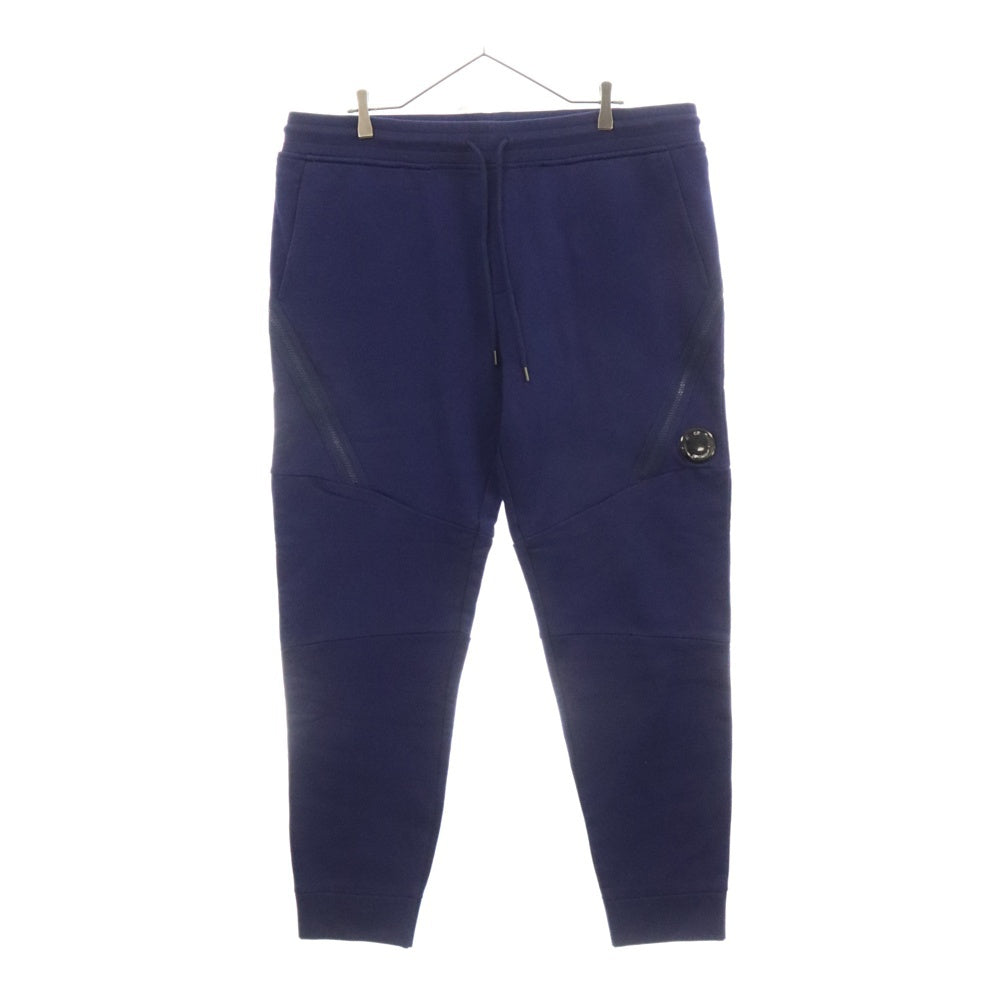 C.P. Company(シーピーカンパニー) DIAGONAL RAISED FLEECE UTILITY SWEATPANTS ZIP ロゴジップ スウェットパンツ ブルー 11CMSP061A