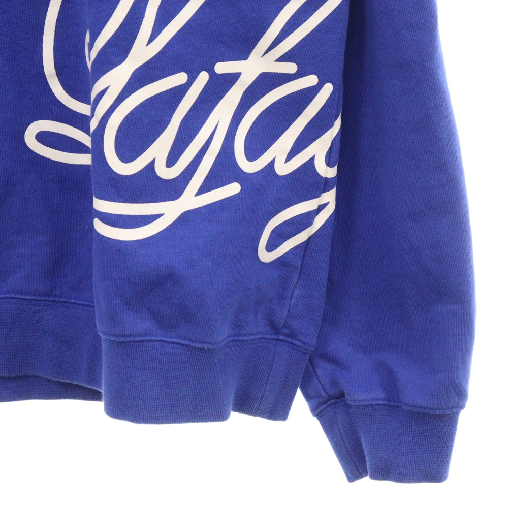 LFYT(エルエフワイティー) SIDE PRINTED SCRIPT LOGO CREWNECK SWEAT サイドロゴプリント クルーネックスウェット トレーナー ブルー LA230702