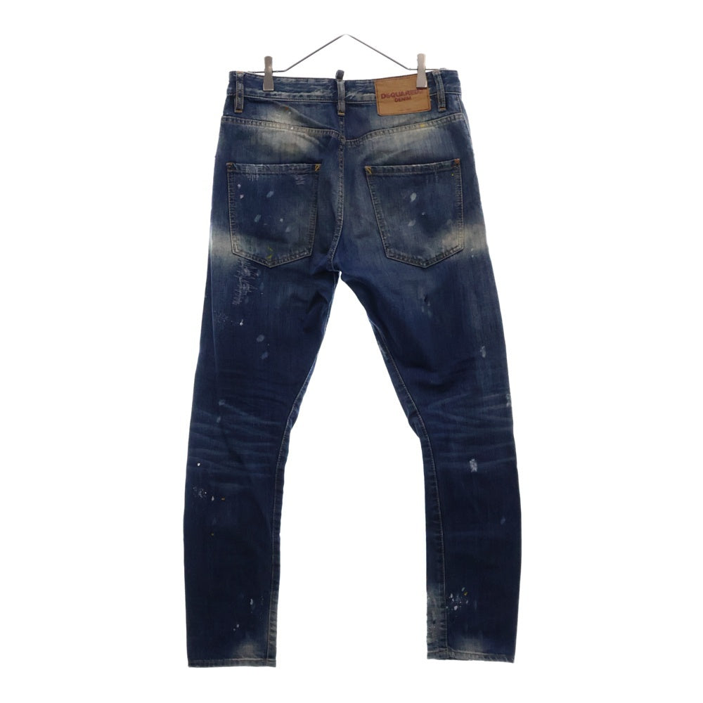 DSQUARED2(ディースクエアード) ダメージ加工 スキニーデニムパンツ インディゴ F3-452