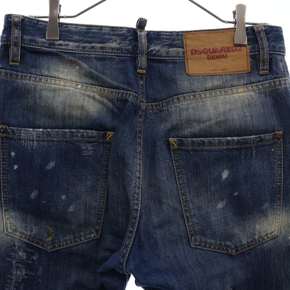 DSQUARED2(ディースクエアード) ダメージ加工 スキニーデニムパンツ インディゴ F3-452