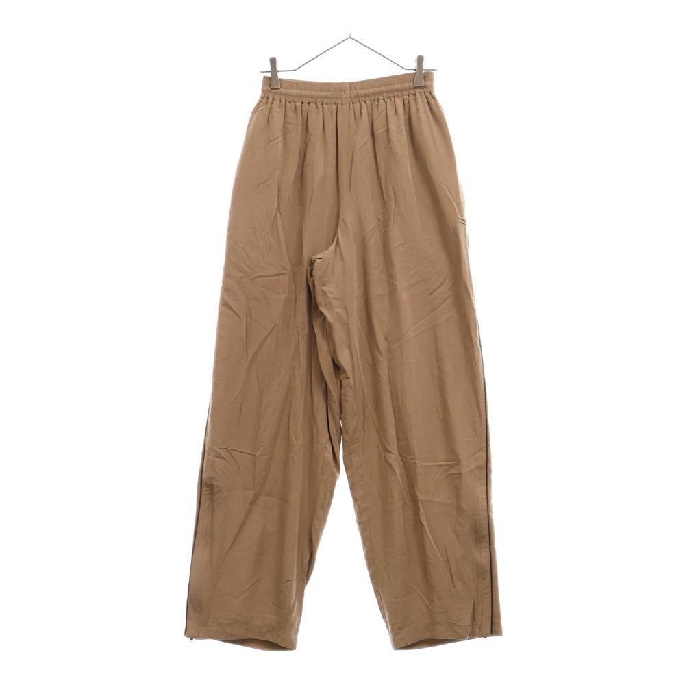 BALENCIAGA(バレンシアガ) Brown Fluid Poplin Track Pants ロゴ刺繍ナイロントラックパンツ ブラウン 643052 TF002